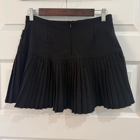 VTG Zoey Beth Black Pleated Mini Skirt - Y2K Dark Academia- Size Medium - Picture 5 of 8